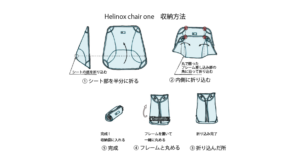 Helinox(ヘリノックス) チェアワンのたたみ方・収納方法｜買った時の 